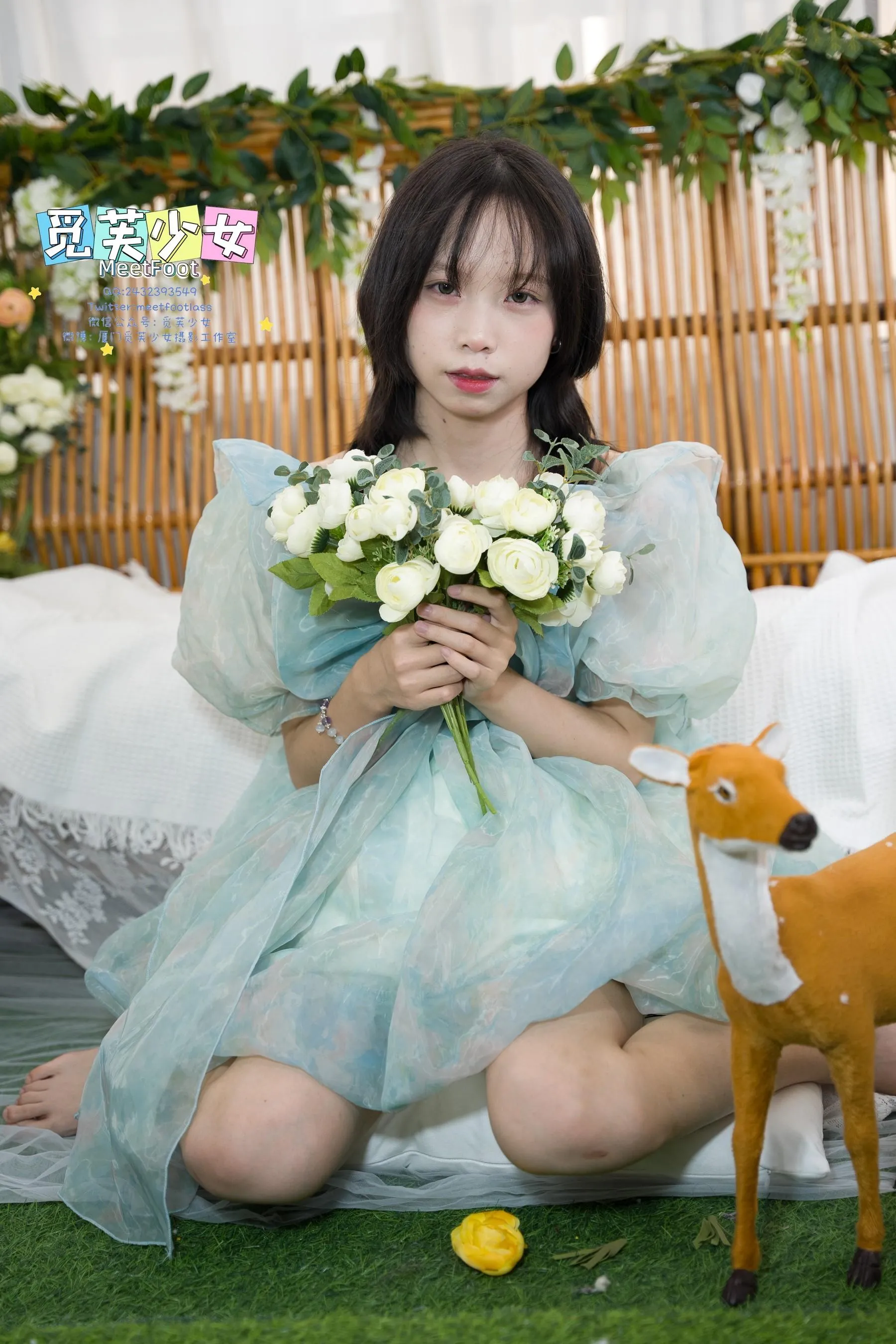 觅芙少女 NO.033 小婉-一袭蓝色纱裙构筑今晚浪漫的梦境-PIC [249P]插图9